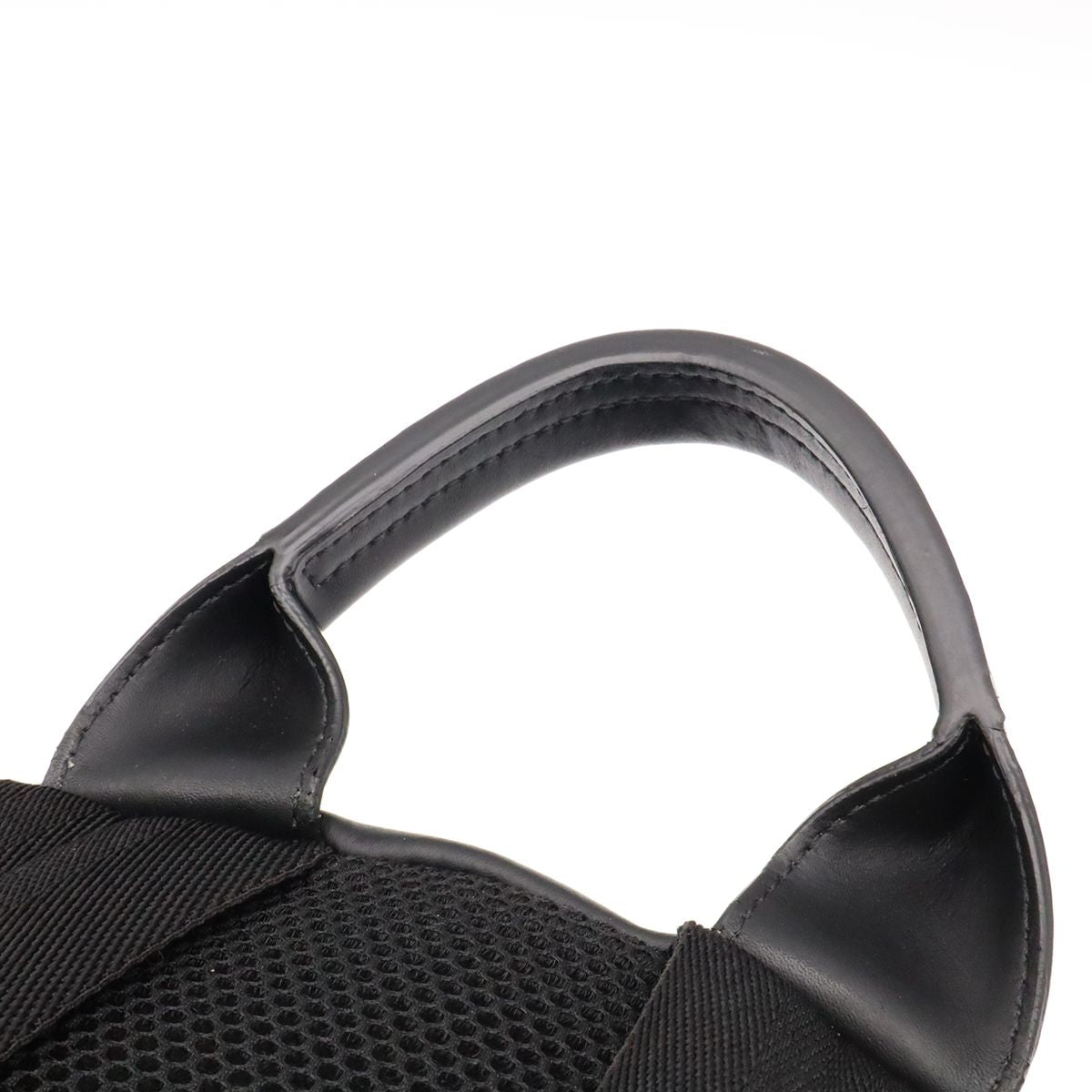 Fendi Bugs Monster Backpack Leather Nylon Black Silver — view 4