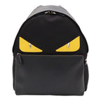 Fendi Bugs Monster Backpack Leather Nylon Black Silver