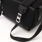 Fendi Bugs Monster Backpack Leather Nylon Black Silver — view 5