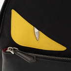 Fendi Bugs Monster Backpack Leather Nylon Black Silver — view 6