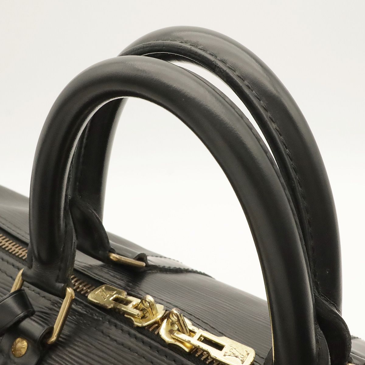Louis Vuitton Purse Leather Noir Black Gold for Epi Keepall 45 Boston Bag — view 6