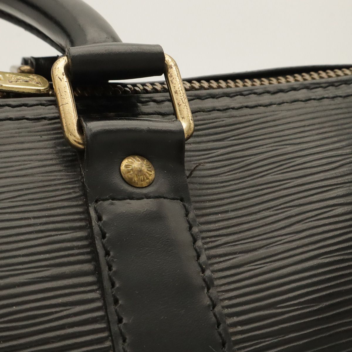 Louis Vuitton Purse Leather Noir Black Gold for Epi Keepall 45 Boston Bag — view 5