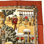 Hermes Carre 90 Deauville Era of Horse Racing Scarf Silk — view 6