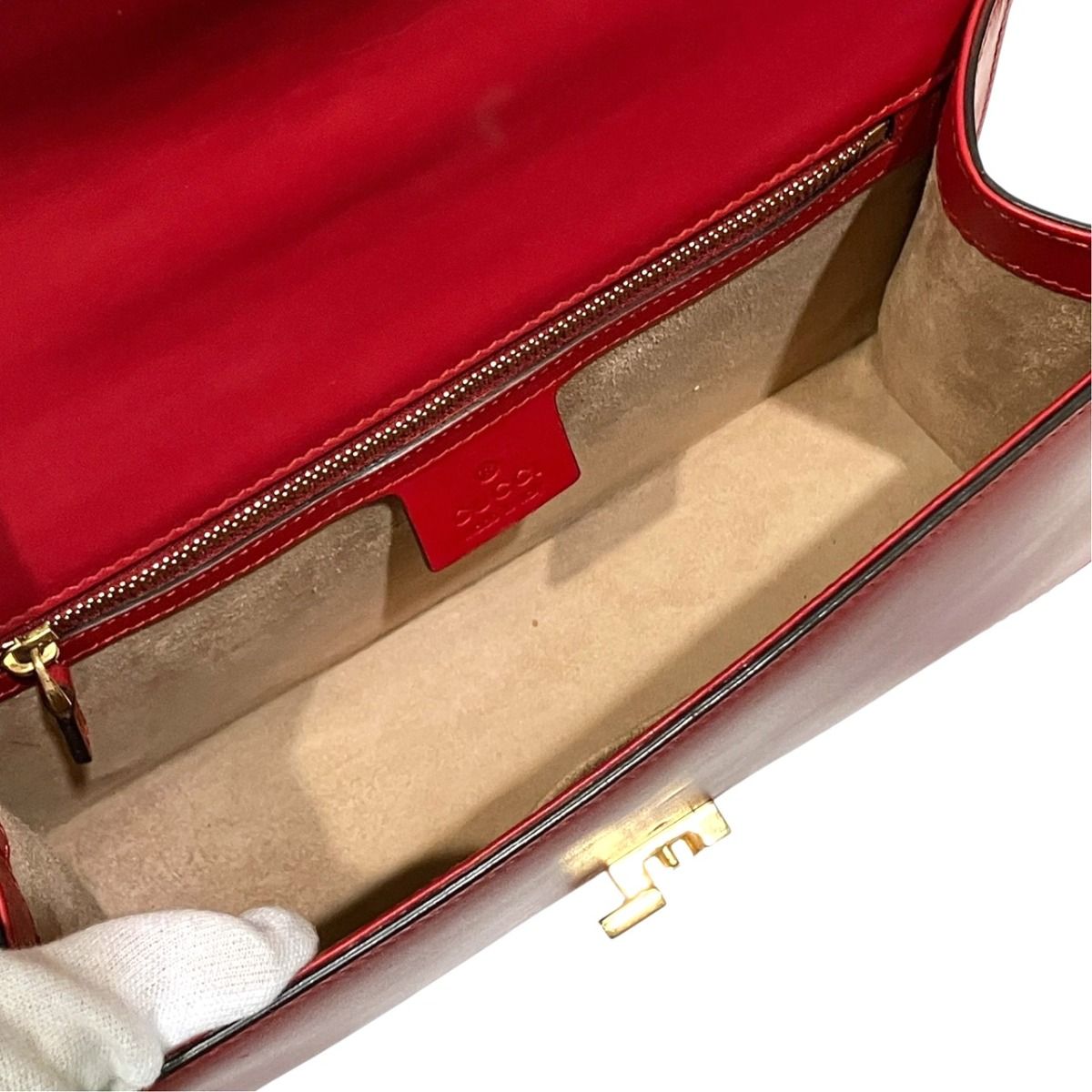 Gucci Sylvie Small Sherry Line Shoulder Bag Leather — view 6