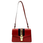 Gucci Sylvie Small Sherry Line Shoulder Bag Leather