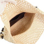 Loewe Ora Bag 2-Way Bag Raffia Beige Gold — view 7
