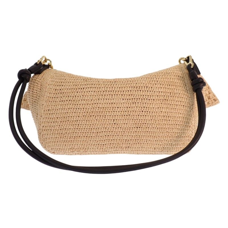 Loewe Ora Bag 2-Way Bag Raffia Beige Gold — view 4