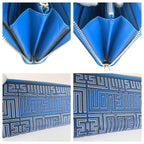 Loewe Maze Zip Around Blue Navy Silver Leather Wallet — view 8