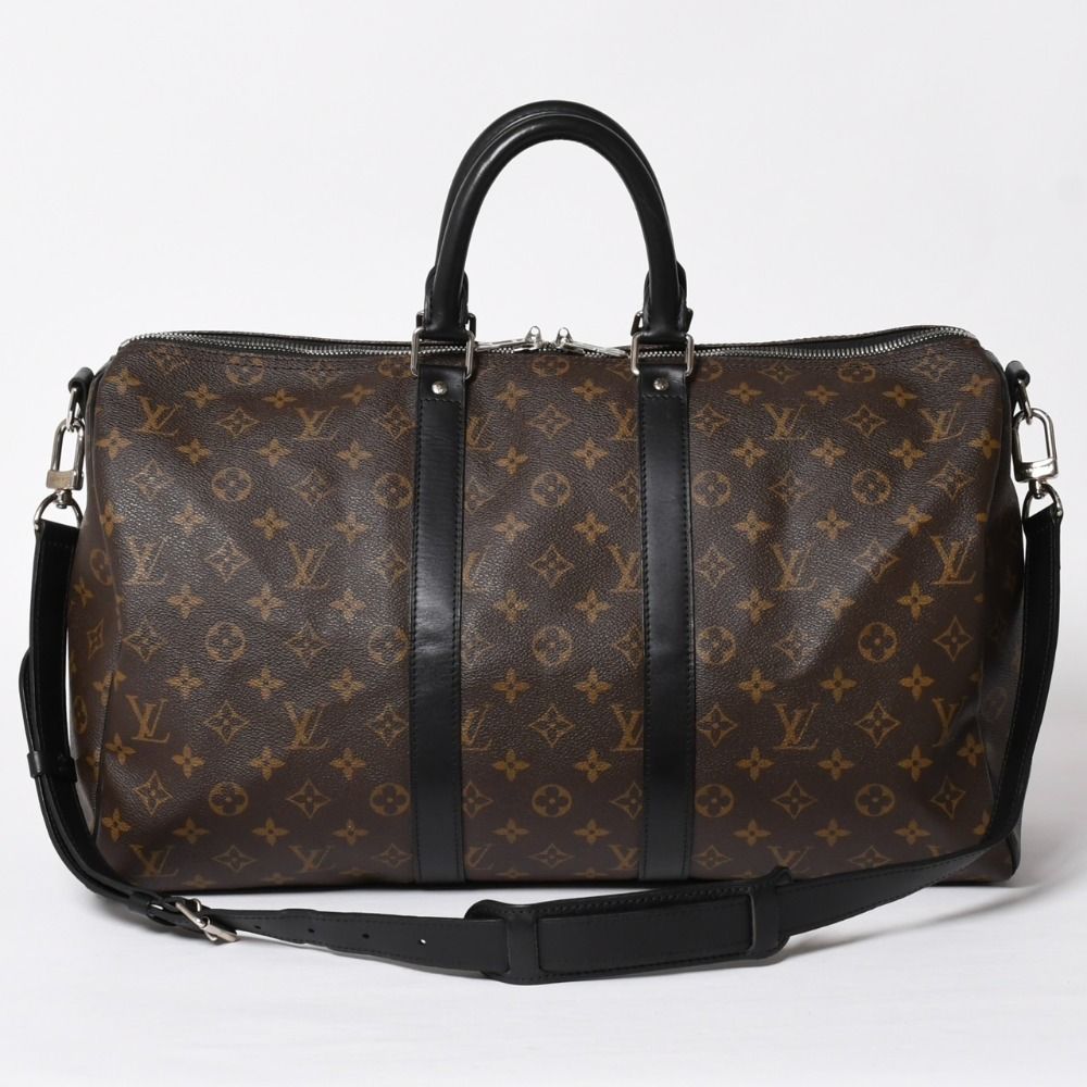 Louis Vuitton Keepall Bandouliere 45 Boston Bag Monogram Macassar Brown