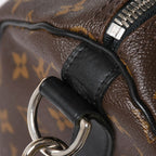 Louis Vuitton Keepall Bandouliere 45 Boston Bag Monogram Macassar Brown — view 6