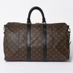 Louis Vuitton Keepall Bandouliere 45 Boston Bag Monogram Macassar Brown — view 2