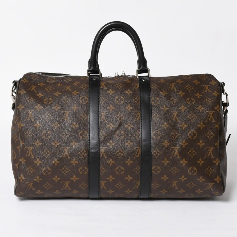 Louis Vuitton Keepall Bandouliere 45 Boston Bag Monogram Macassar Brown — view 2