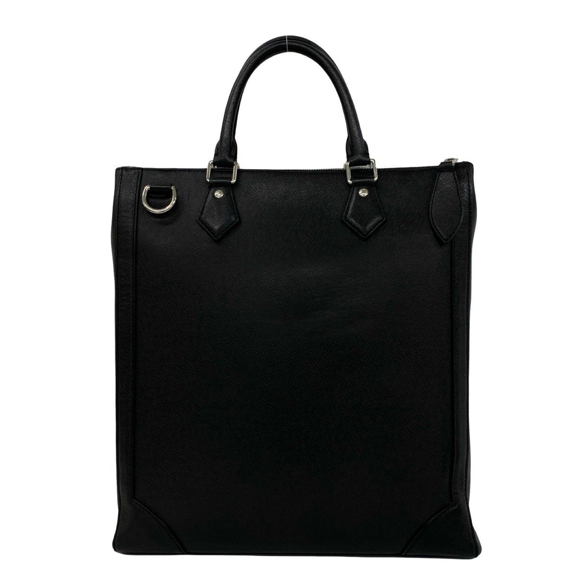 Louis Vuitton Vertical Tote Taiga Leather 2-Way Business Shoulder Bag Noir Black — view 3