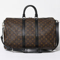 Louis Vuitton Keepall Bandouliere 45 Boston Bag Monogram Macassar Brown