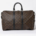 Louis Vuitton Keepall Bandouliere 45 Boston Bag Monogram Macassar Brown — view 2