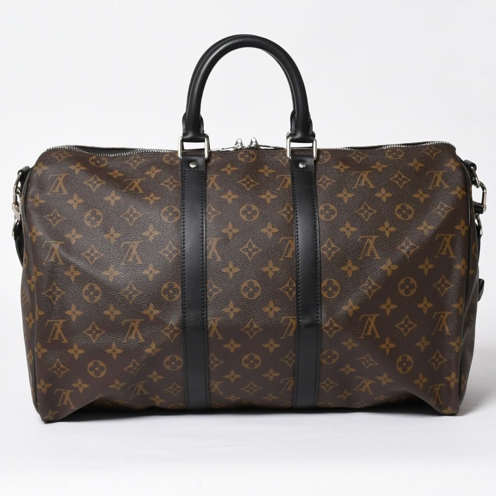 Louis Vuitton Keepall Bandouliere 45 Boston Bag Monogram Macassar Brown — view 2