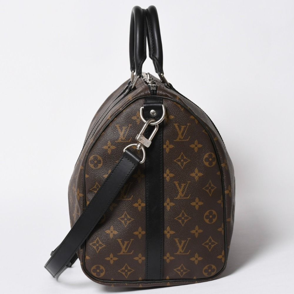 Louis Vuitton Keepall Bandouliere 45 Boston Bag Monogram Macassar Brown — view 4