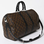 Louis Vuitton Keepall Bandouliere 45 Boston Bag Monogram Macassar Brown — view 3