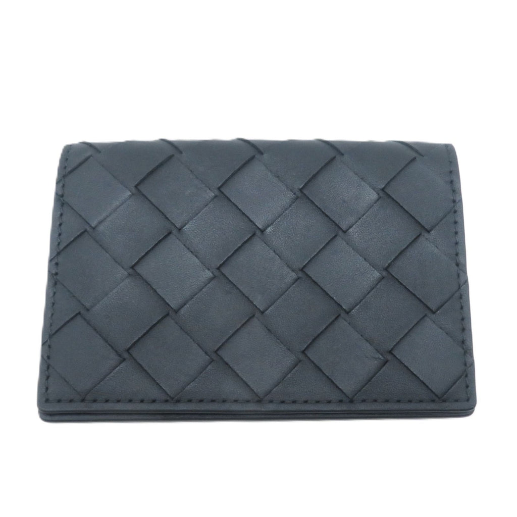 Bottega Veneta Intrecciato Card Case Black Leather