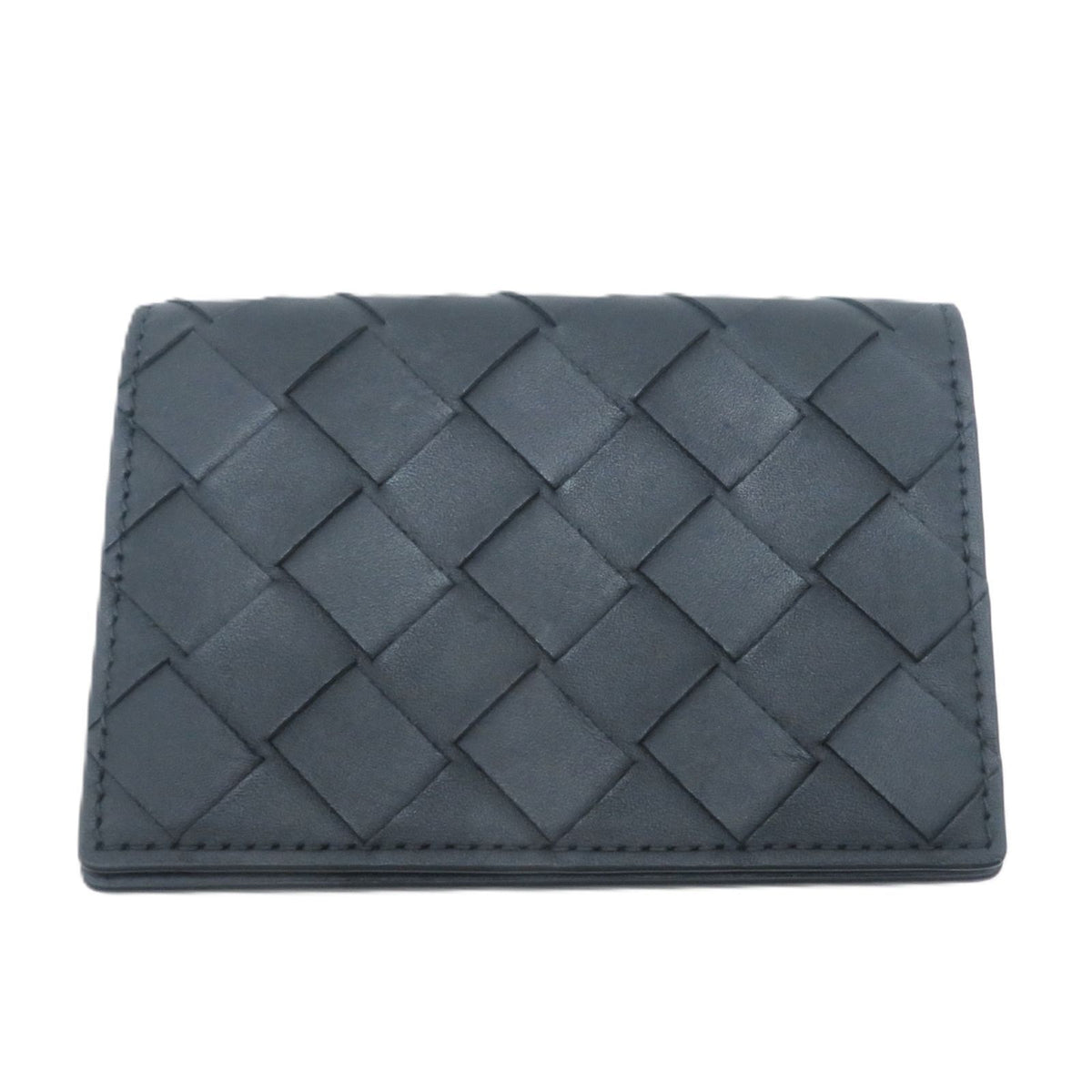 Bottega Veneta Intrecciato Card Case Black Leather