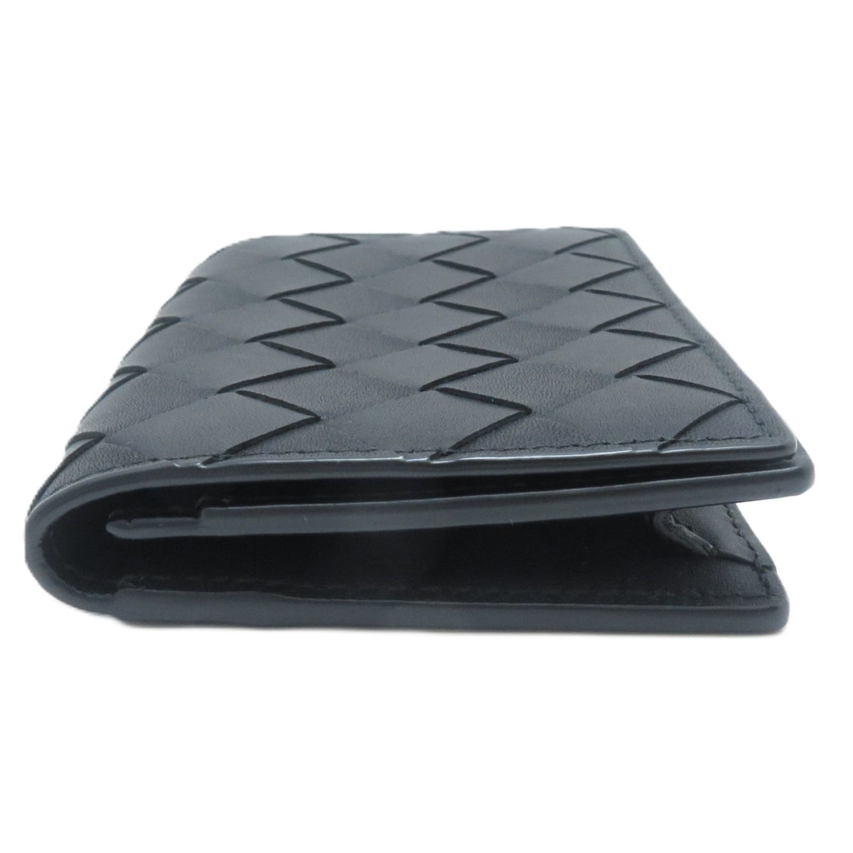 Bottega Veneta Intrecciato Card Case Black Leather — view 3