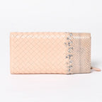 Bottega Veneta Intrecciato Bifold Wallet Python Leather Light Pink — view 2