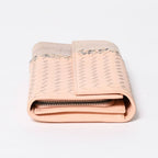 Bottega Veneta Intrecciato Bifold Wallet Python Leather Light Pink — view 4