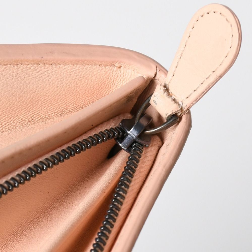 Bottega Veneta Intrecciato Bifold Wallet Python Leather Light Pink — view 8