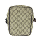 Gucci Beige Brown GG Supreme Canvas Leather Shoulder Bag Pochette — view 2