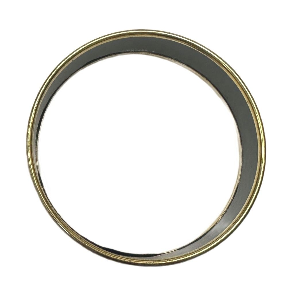 Hermes Enamel Brazil GM Cloisonne Bangle Bracelet Black Gold — view 3