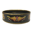 Hermes Enamel Brazil GM Cloisonne Bangle Bracelet Black Gold