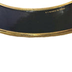 Hermes Enamel Brazil GM Cloisonne Bangle Bracelet Black Gold — view 8