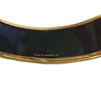 Hermes Enamel Brazil GM Cloisonne Bangle Bracelet Black Gold — view 6