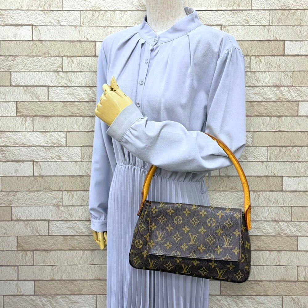 Louis Vuitton Mini Looping Monogram Handbag Canvas Brown — view 2