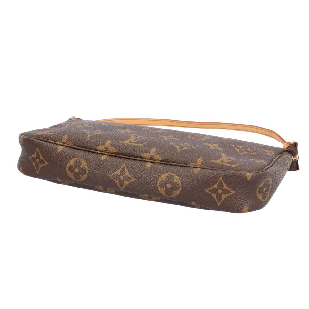 Louis Vuitton Pochette Accessoires Monogram Handbag Canvas Brown — view 5