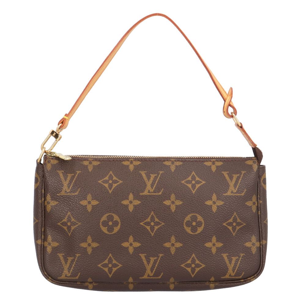 Louis Vuitton Pochette Accessoires Monogram Handbag Canvas Brown