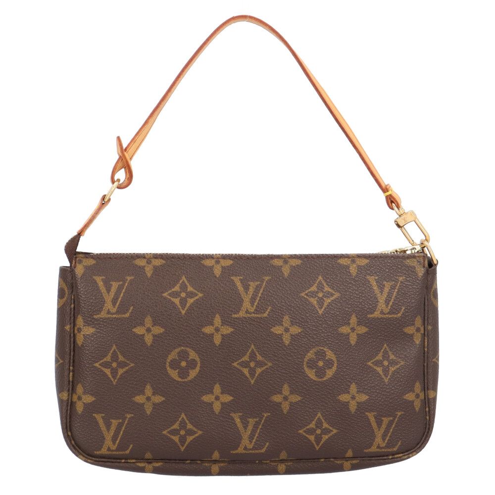 Louis Vuitton Pochette Accessoires Monogram Handbag Canvas Brown — view 3