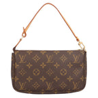 Louis Vuitton Pochette Accessoires Monogram Handbag Canvas Brown — view 3