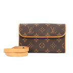 Louis Vuitton Pochette Florentine Monogram Waist Bag Canvas Brown