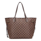 Louis Vuitton Neverfull MM Damier Tote Bag Canvas Brown