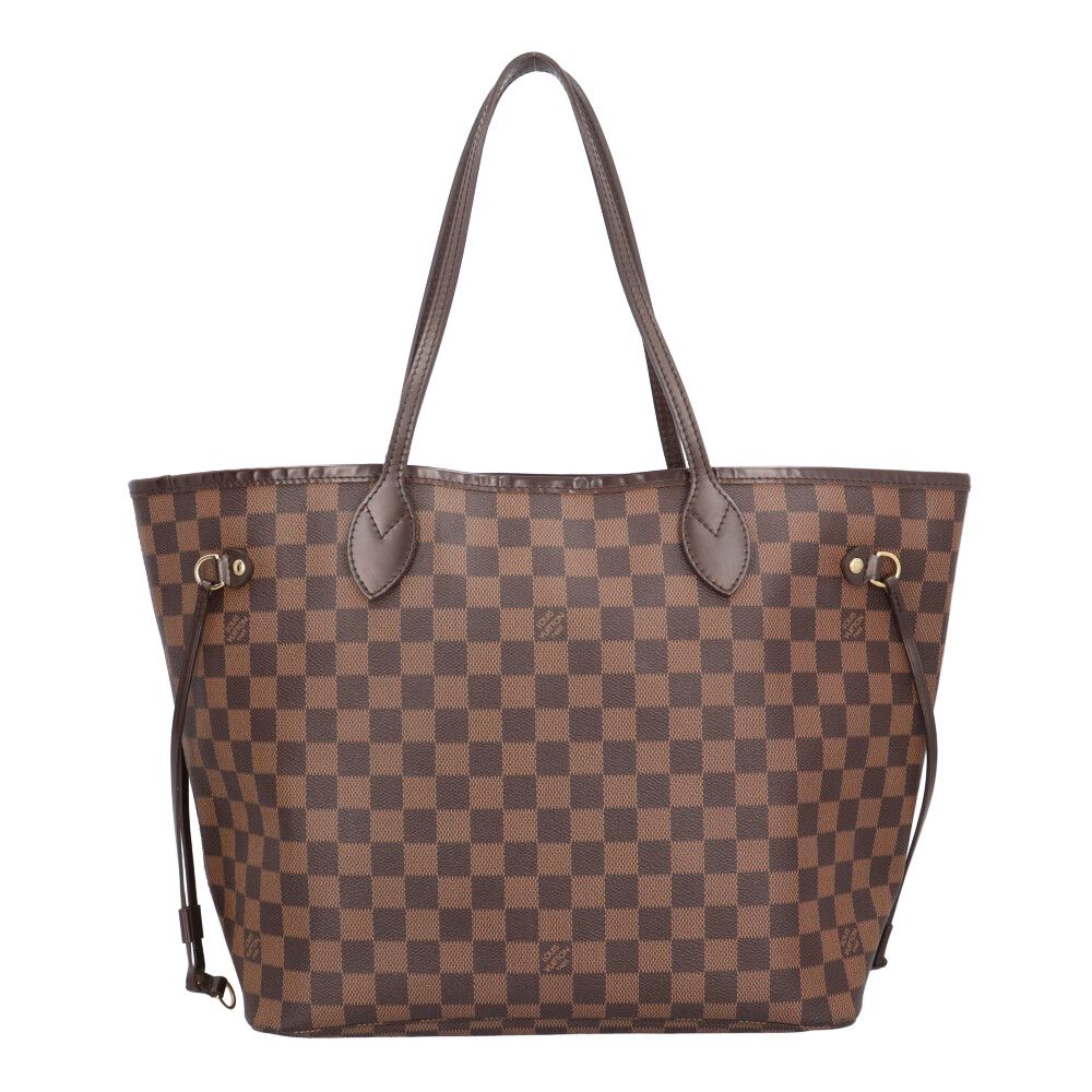 Louis Vuitton Neverfull MM Damier Tote Bag Canvas Brown