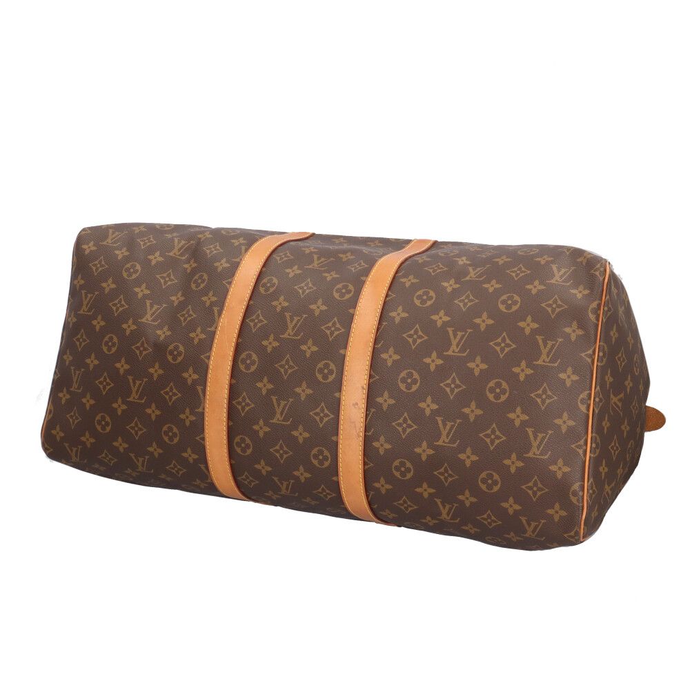 Louis Vuitton Keepall 55 Monogram Handbag Canvas Brown — view 5