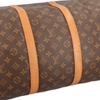 Louis Vuitton Keepall 55 Monogram Handbag Canvas Brown — view 7