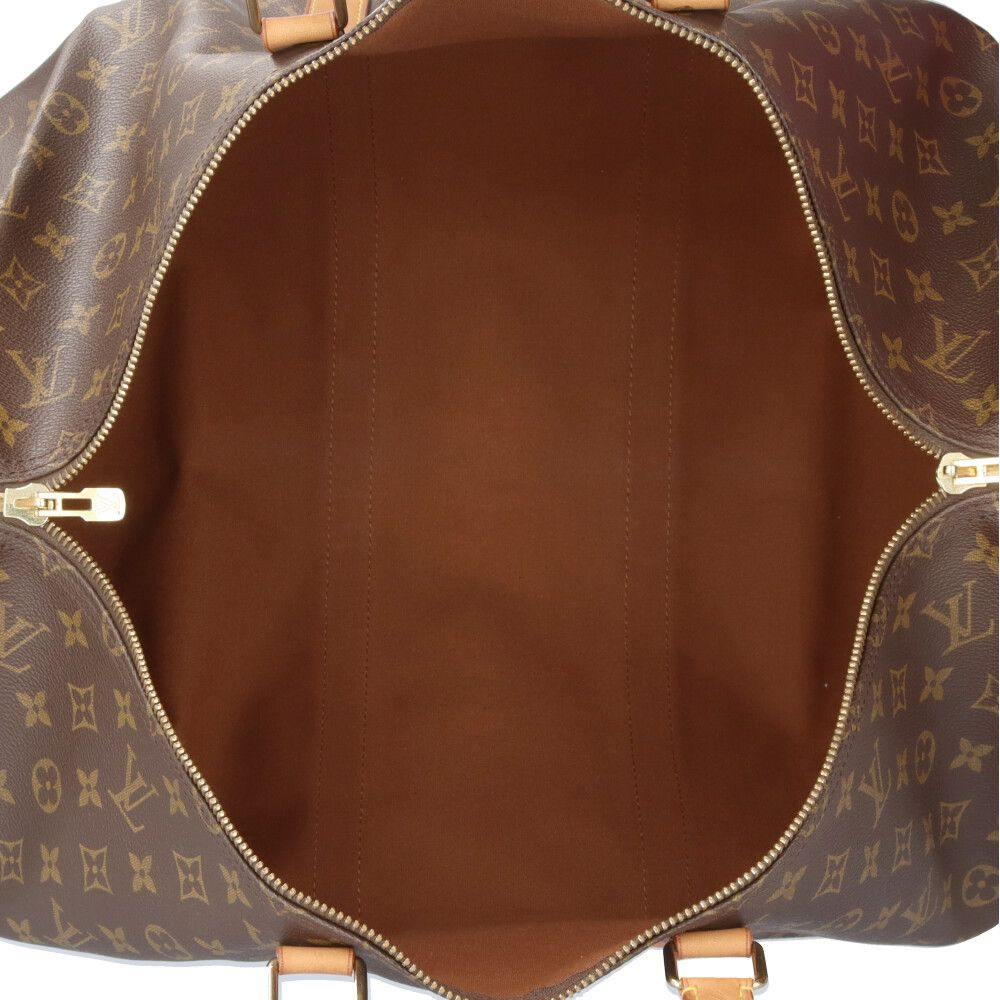 Louis Vuitton Keepall 55 Monogram Handbag Canvas Brown — view 6