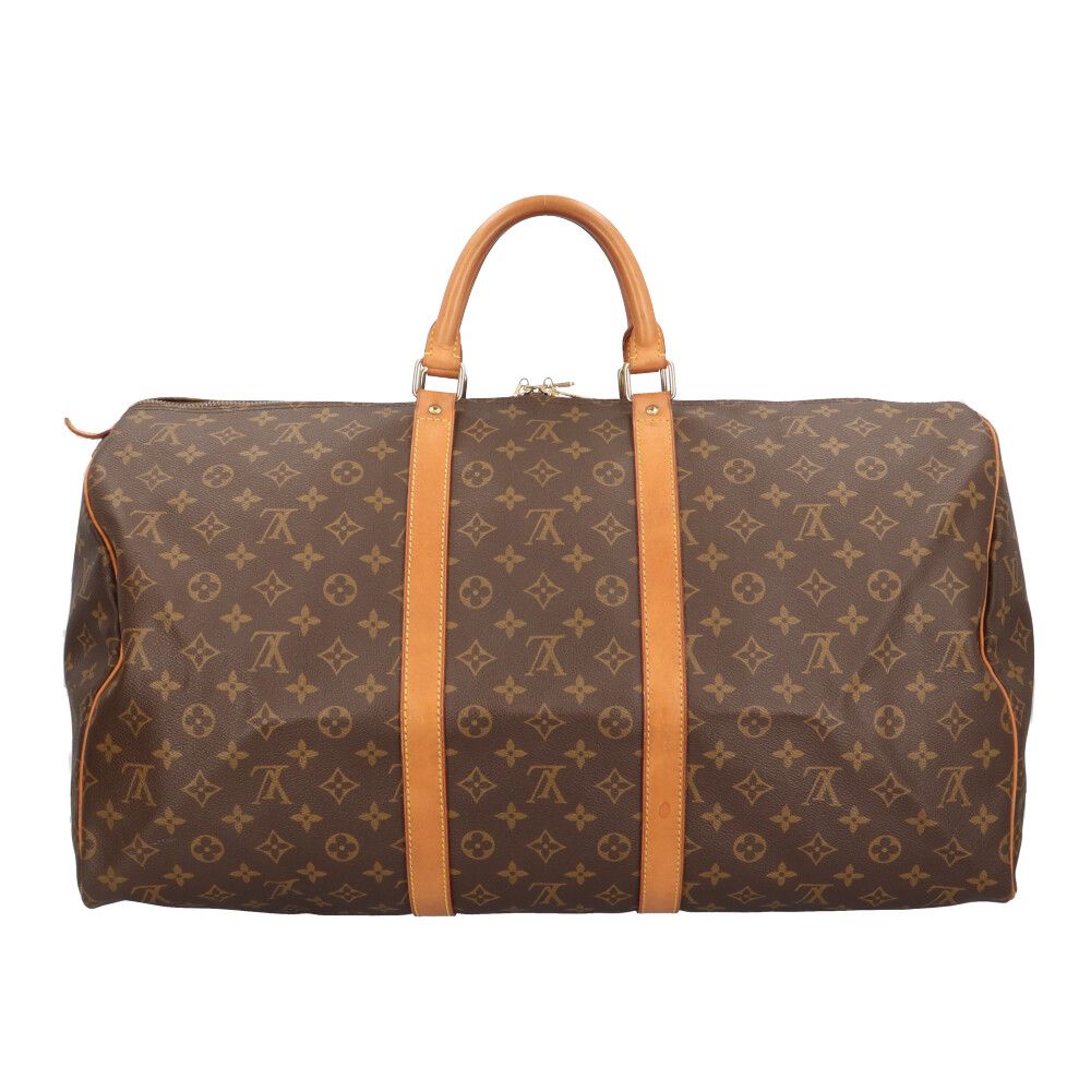 Louis Vuitton Keepall 55 Monogram Handbag Canvas Brown — view 3