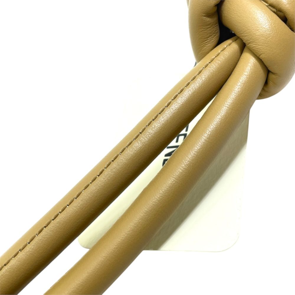 Fendi Knot Charm Key Holder Key Ring Beige Gold — view 7