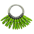 Bottega Veneta Ring Fringe Motif Metal Enamel Stone Silver Green