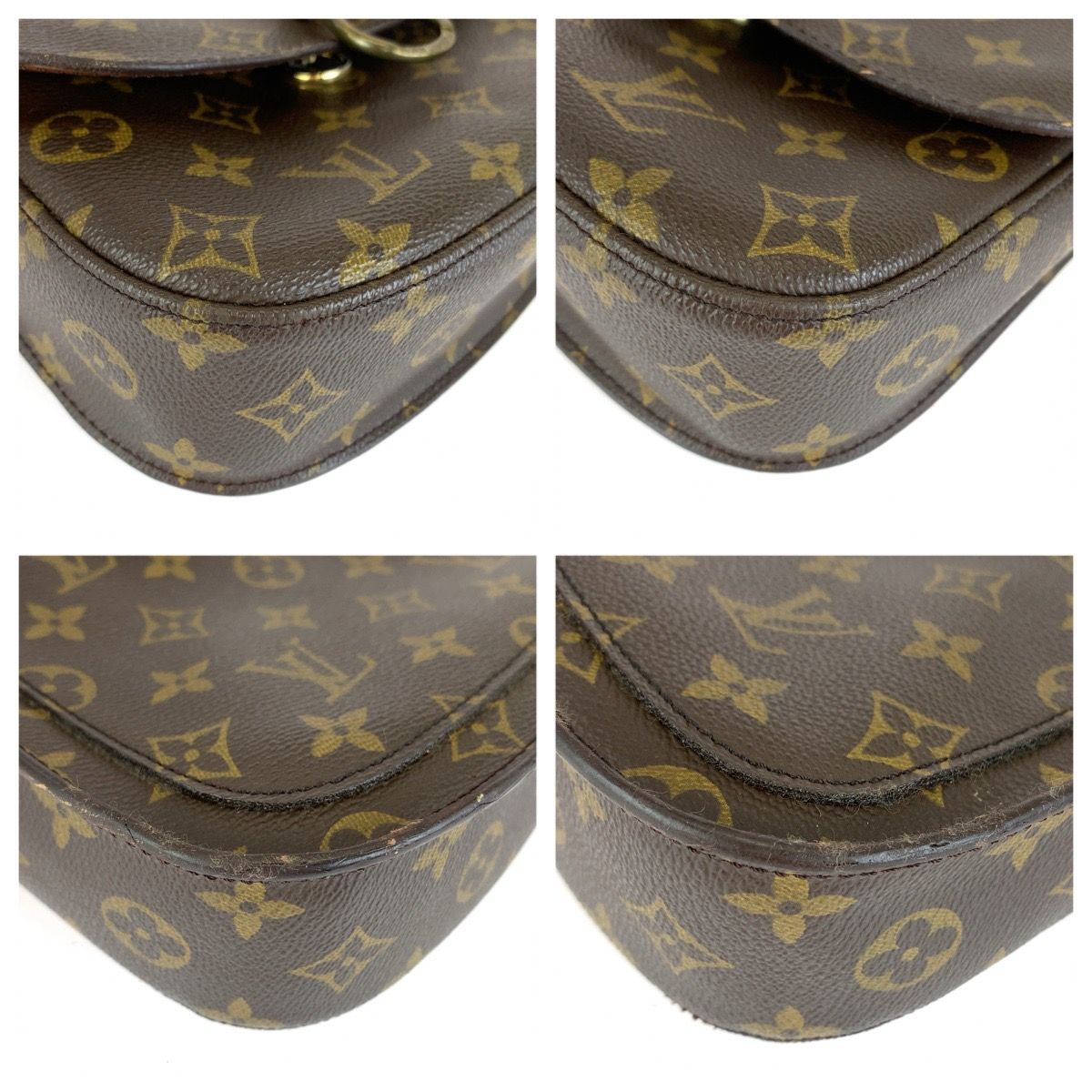 Louis Vuitton Monogram Saint-cloud MM Brown Leather Shoulder Bag Pochette — view 3