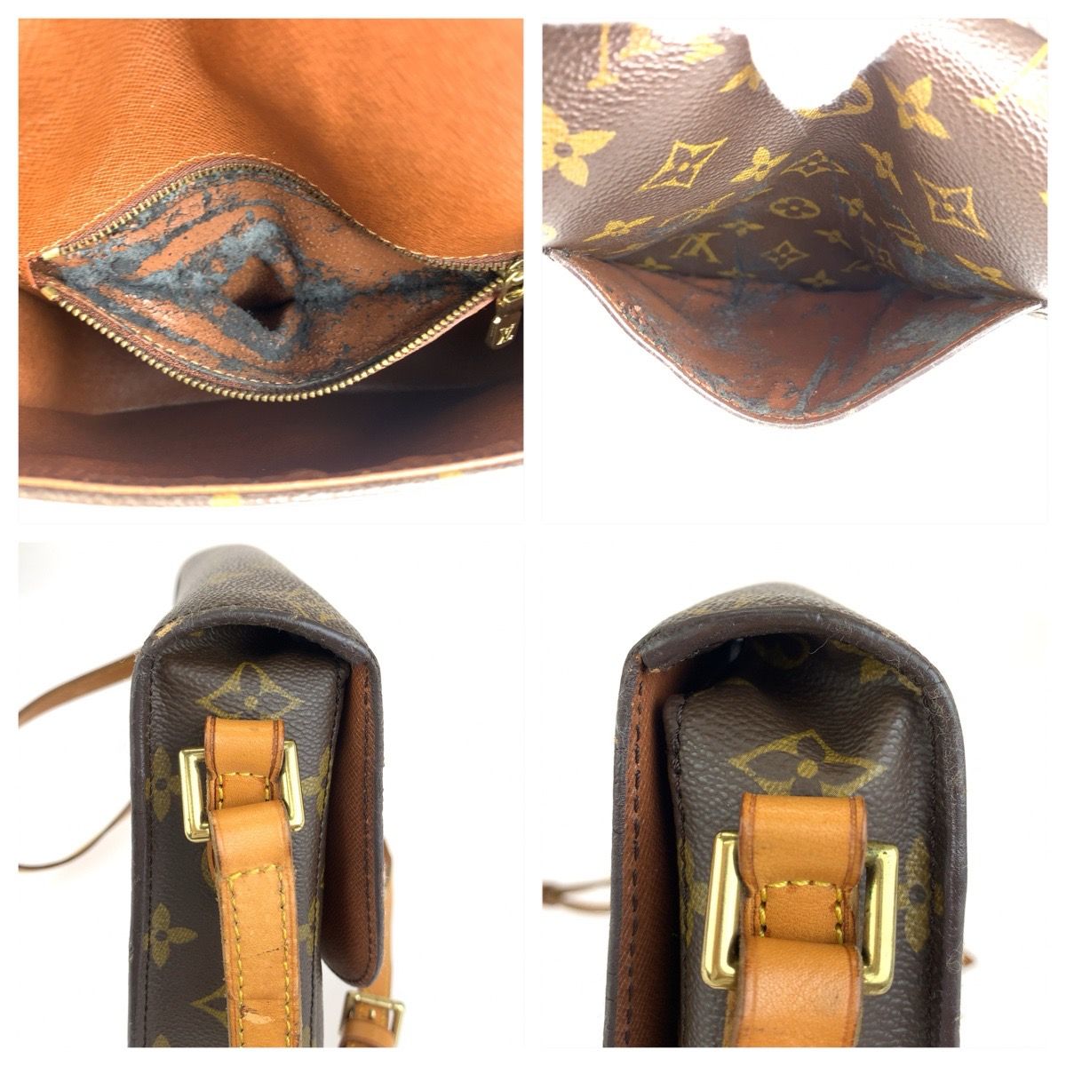 Louis Vuitton Monogram Saint-cloud MM Brown Leather Shoulder Bag Pochette — view 5