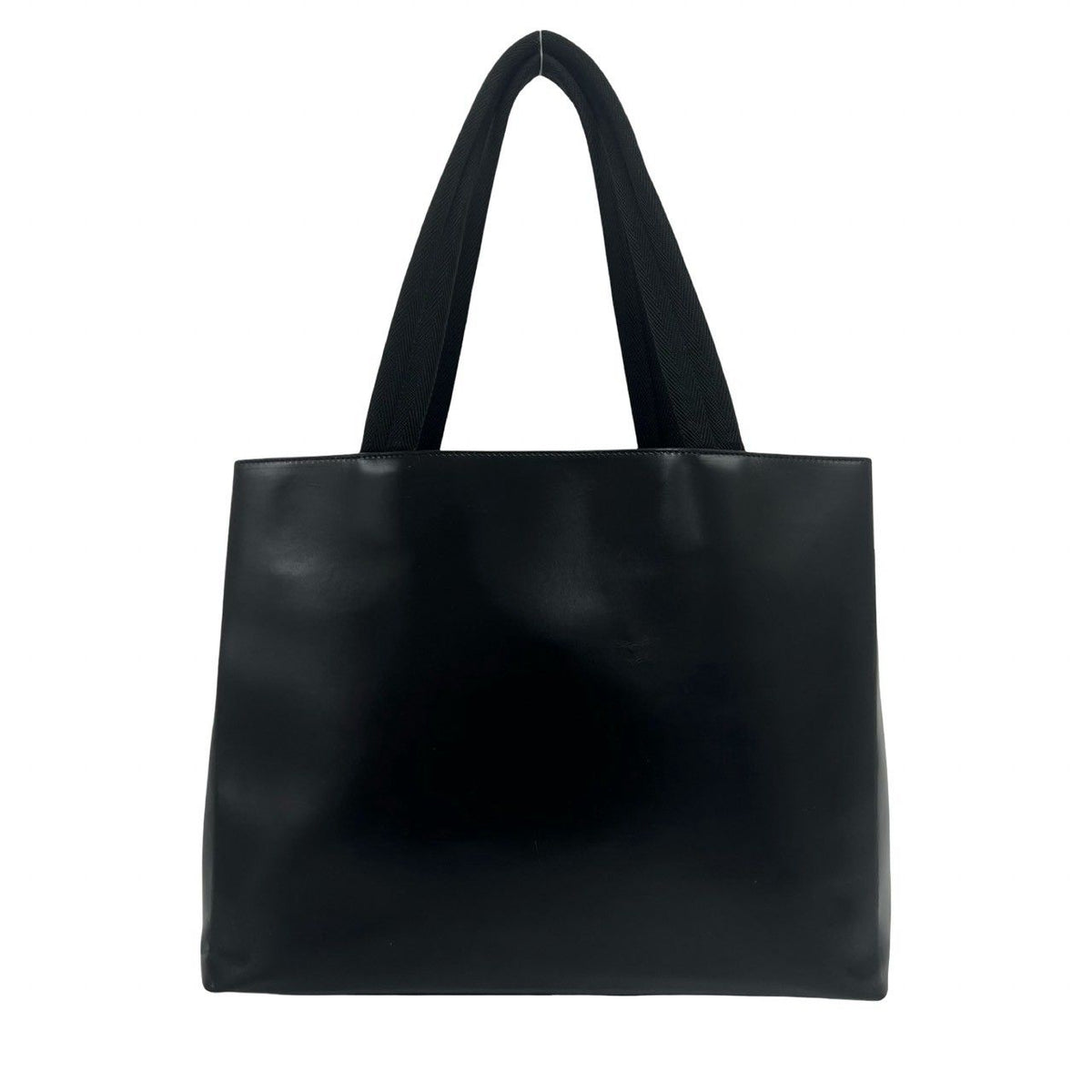 Prada Perforated Logo Shape Leather Tote Shoulder Bag Black — view 3